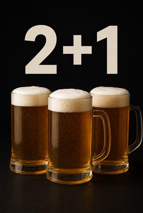 2+1 на все разливное с 1 по 11 мая