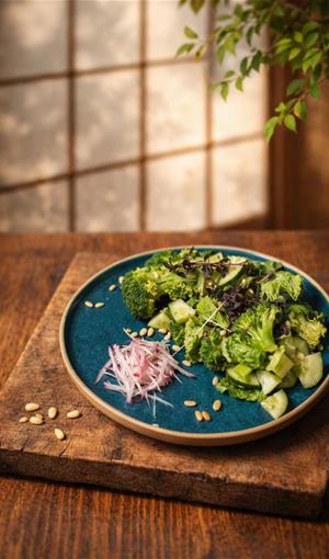 Салат из брокколи с медово-горчичой заправкой